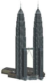 Petronas Towers, 452 m. Render Mason Thrall. ID521
